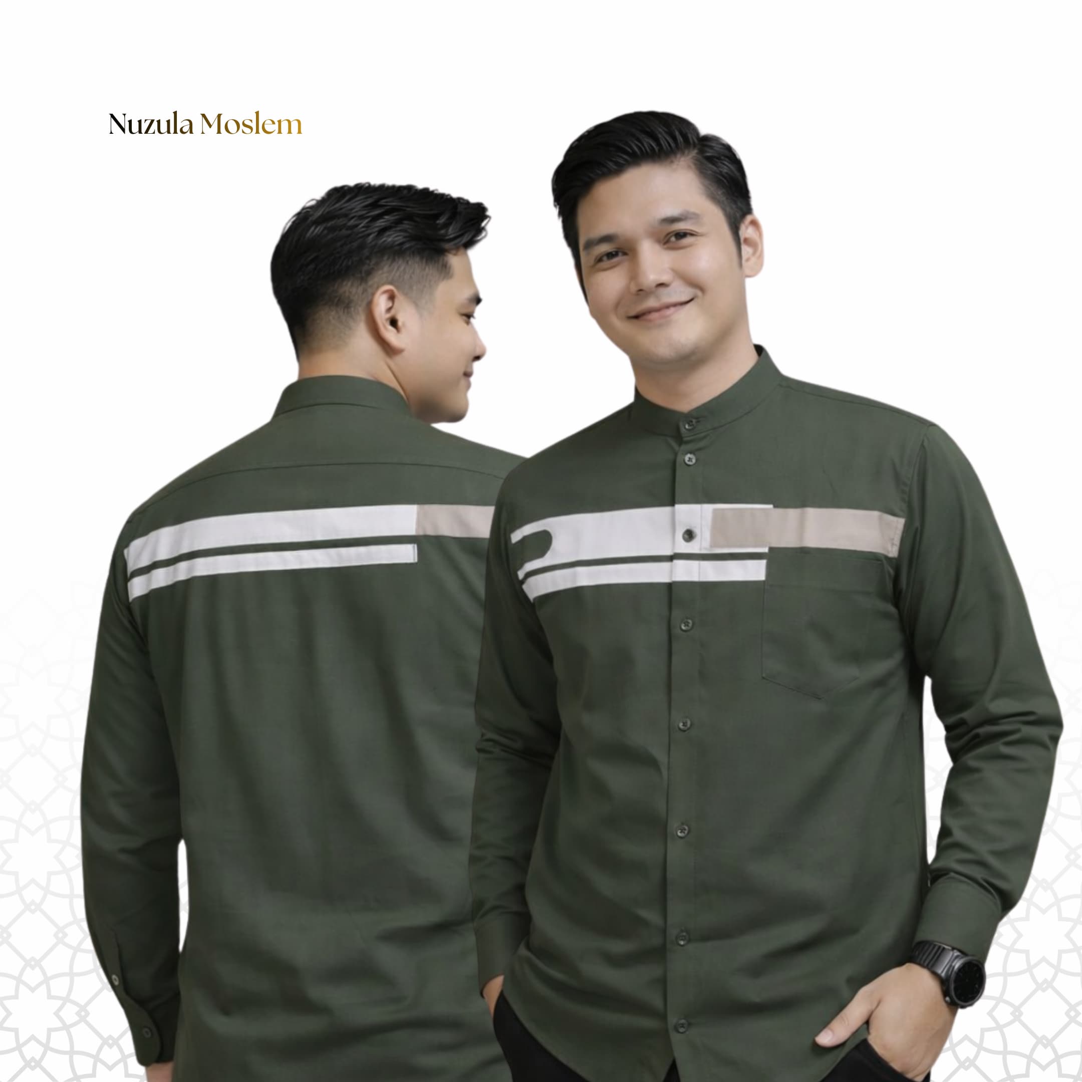 Kemeja Nuzula Army Green