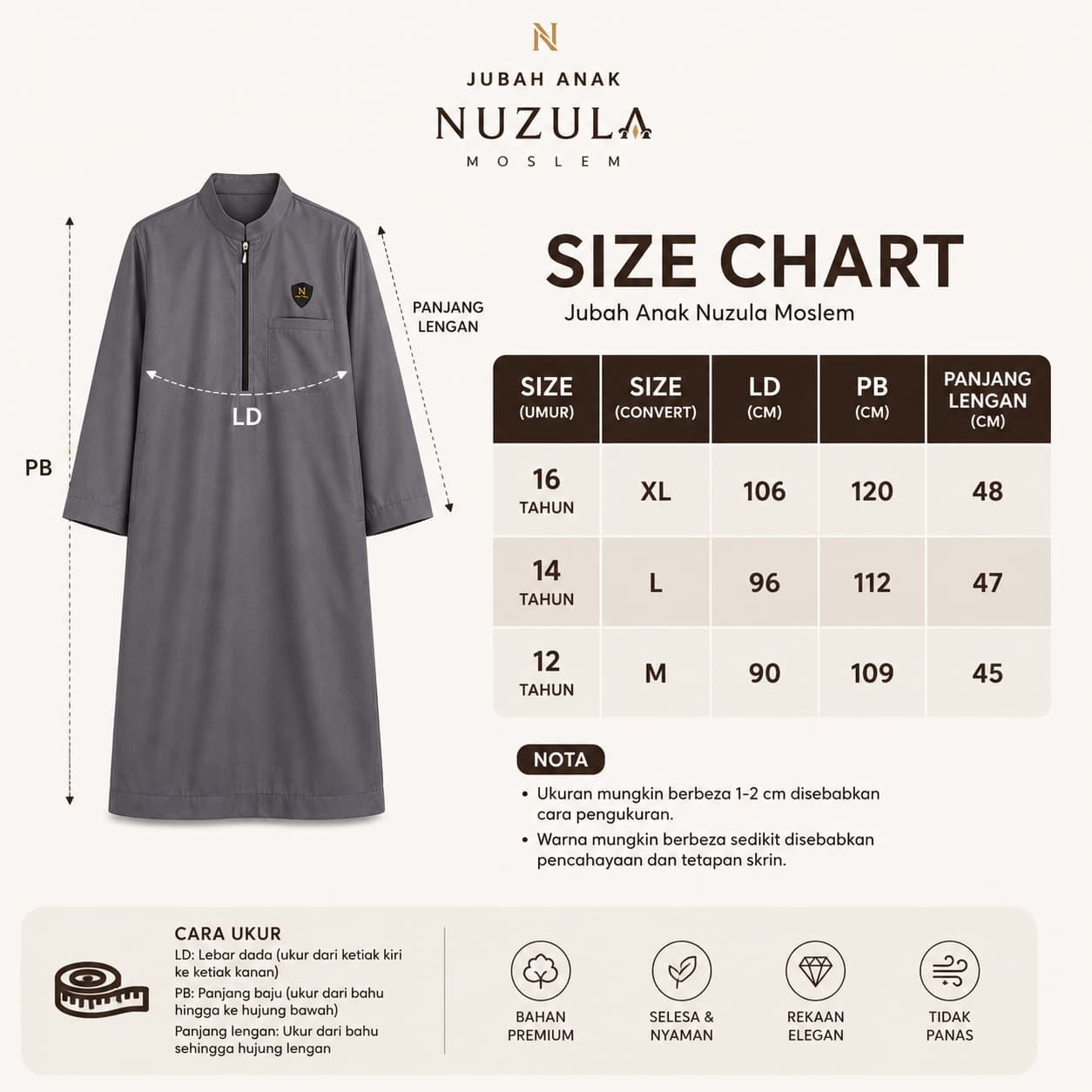 Jubah Remaja Nuzula - 1