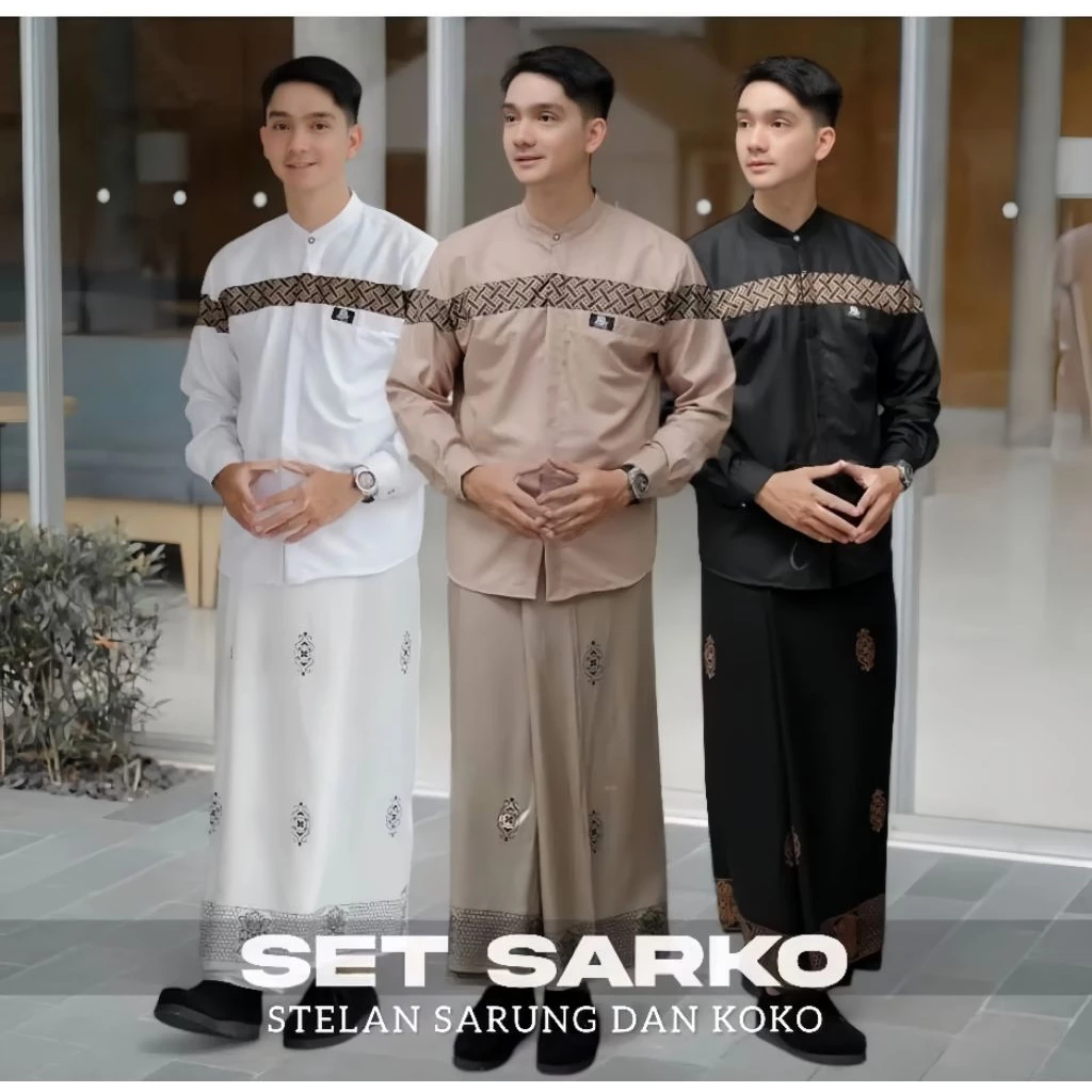 Set Sarko Premium baju koko dan sarung